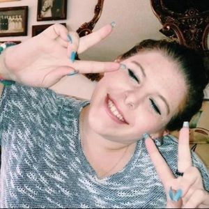 Knit Top White & Navy Blue Silky Blouse